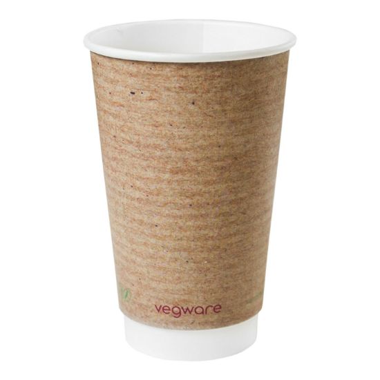 Picture of Vegware Kraft Double Wall Hot Cup 16oz 89 Series (Pack Of 25)