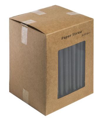Picture of Black Paper Drinking Straw 5.5" Biodegradable (Pack Of 250)