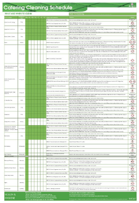 Picture of Jangro Catering Cleaning Schedule (A3)
