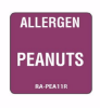 Picture of Peanuts Square Food Allergen Label 1" (Case Of 500)