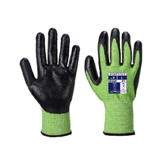 Picture of Nitrile Foam Cut 5 Green Size 10/XL