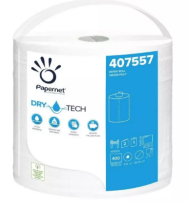 Picture of Dry Tech Industrial Wiper Roll 2ply White 152mtr (Case of 3)
