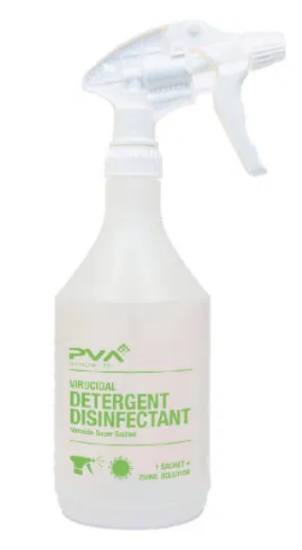 Picture of Pva Virucidal Detergent Disinfectant Empty Bottle And Trigger