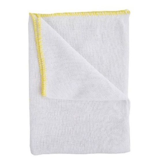 Picture of SmartChoice Dishcloth with Yellow Edge 12 x 14"  (Pack of 10)
