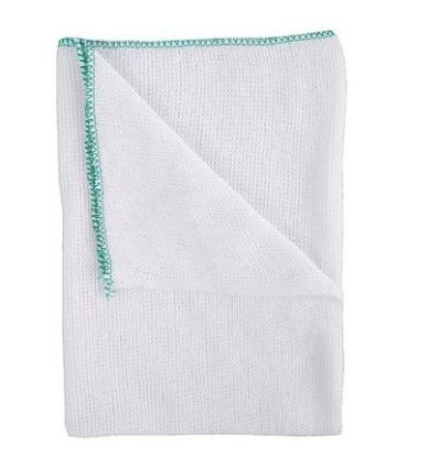 Picture of SmartChoice Dishcloth with Green Edge 12 x 14"  (Pack of 10)