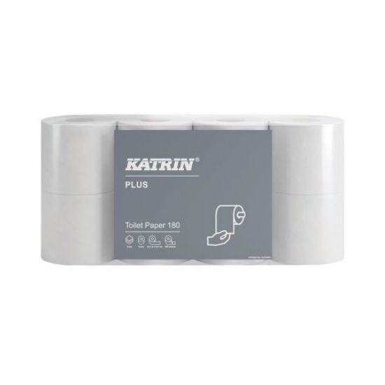 Picture of Katrin Plus Toilet Roll 180sht 3 Ply Pure (Case of 56)