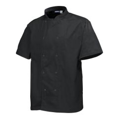 Black Chef Jacket Short Sleeve (L)