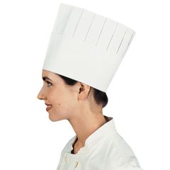 Chef Hat Pleated Disposable (10)