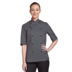 Storm Grey Short Sleeve Chef Jacket (XXL)
