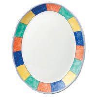 New Horizons Check Oval Plate 14.25" (12)