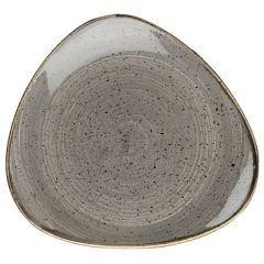 Churchill Stonecast Peppercorn Grey Triangle Plates 10.5" (12x1)