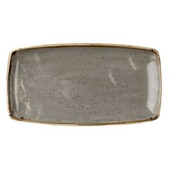 Churchill Stonecast Peppercorn Grey Squared Oblong Plate 13.75"