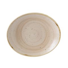 Churchill Stonecast Nutmeg Cream Oval Coupe Plate 7.75" (12)