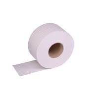 Jangro 2ply White Mini Jumbo Toilet Roll 3" Core 200m 