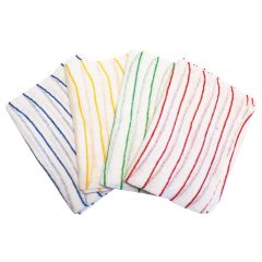 Jangro Contract Green Striped Dishcloth 12"x16" (Pack of 10)
