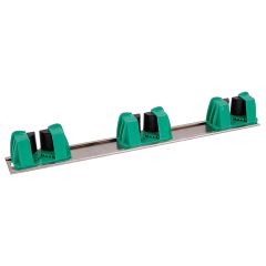 Jangro Green 3 Hook Broom & Mop Handle Wall Holder