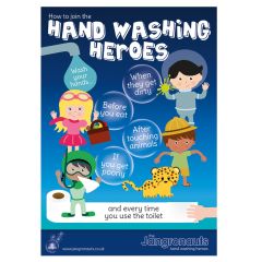 Jangronaut Global Hand Washing heros A3 Poster