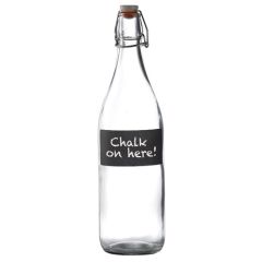 Chalkboard Label Glass Bottle 1ltr