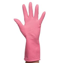Jangro Pink Rubber Gloves Size Medium