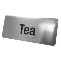 Brushed Silver Tea Tent Notice