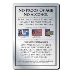No Proof Of Age No Alcohol Sign