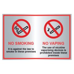 No Smoking No Vaping Sign.