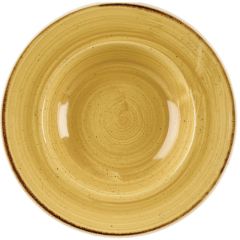 Churchill Stonecast Mustard Seed Yellow Wide Rim Bowl 11" (12)