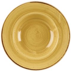 Churchill Stonecast Mustard Seed Yellow Wide Rim Bowl 9.5" (12)