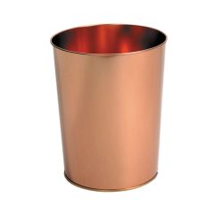 Copper Waste Paper Bin 10"