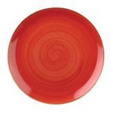 Churchill Stonecast Berry Red Coupe Plate 11.25". (12)