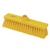 Jangro Premier Yellow Hygiene Flat Medium Stiff Sweeping Broom 28cm