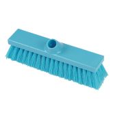 Jangro Premier Blue Hygiene Flat Stiff Sweeping Broom 28cm