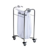 Jangro Laundry Cart With 1 White Bag & Lid