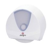 Jangro White Plastic Jumbo & Mini Jumbo Toilet Roll Dispenser