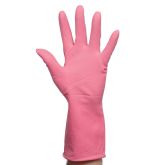 Jangro Pink Rubber Gloves Size Small