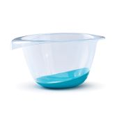 Teal & Clear Plastic Mixing Bowl 2ltr