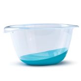 Teal & Clear Plastic Mixing Bowl 6ltr.