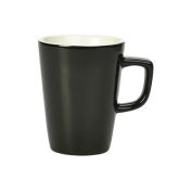 Royal Genware Black Latte Mug 12oz (6)