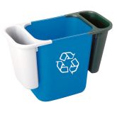 Rubbermaid Deskside Recycling Bin Black Saddle Basket