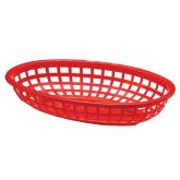 Red Plastic Side Order Basket, 24x15cm.