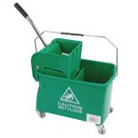 Jangro Microspeedy Green Flat Mop Bucket/Wringer System