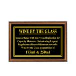 Wine By The Glass 175ml/250ml Sign